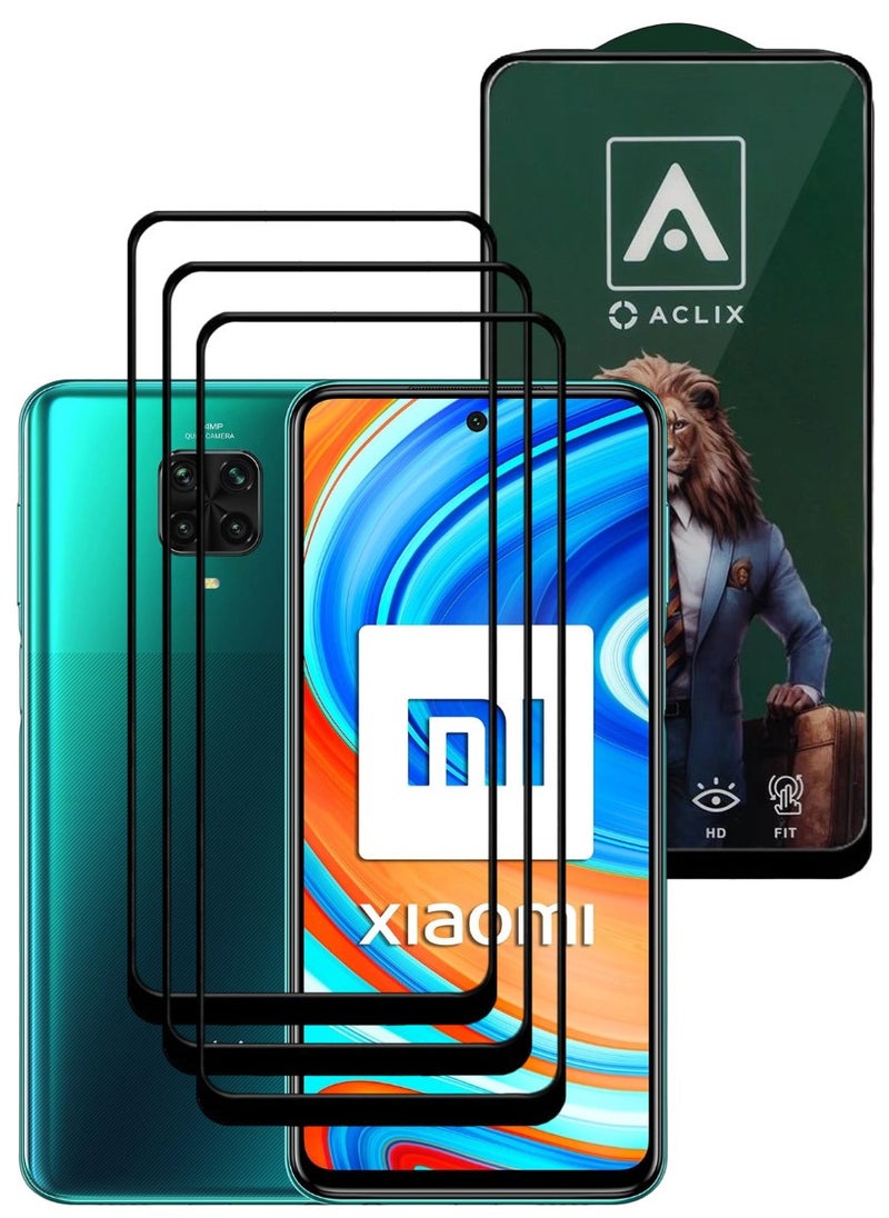 ACLIX 3 Pieces Antistatic ESD Dustproof Premium Quality High Definition Tempered Glass Screen Protector Designed For Xiaomi Redmi Note 9 Pro - Image 1