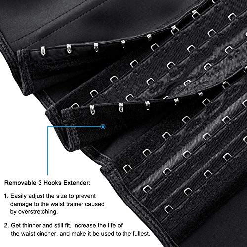 ECOWALSON Waist Trainer for Women - 9/25 Steel Bones & Additional Extender Cincher Corset for Hourglass body Shaper - Image 4