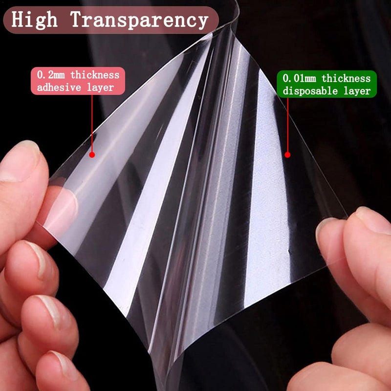 Clear Wall Protective Film Transparent Static Cling PVC Stickers for Kitchen Office from Bin Chair Back Furniture Door Household Cupboard Covering Sheet Film 2 ft X 83 ft  - Image 2