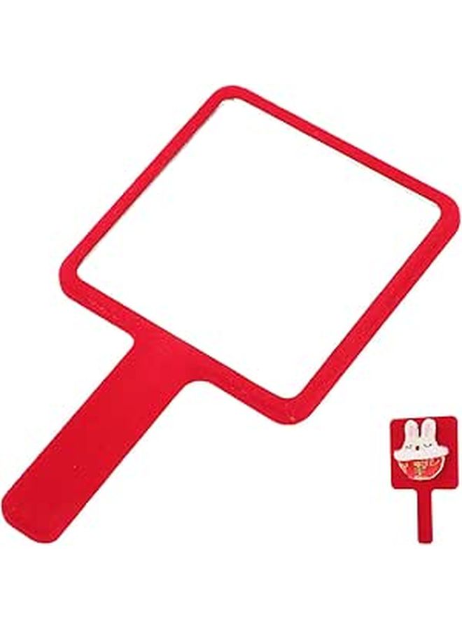 Cute Rabbit Handheld Mirror With Handle Travel Compact Makeup Mirror For Daily Use - Image 1