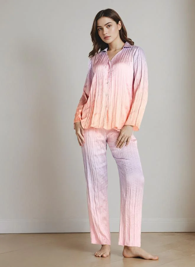 Splash FAV Pyjama Set Button-Down Shirt & Trousers