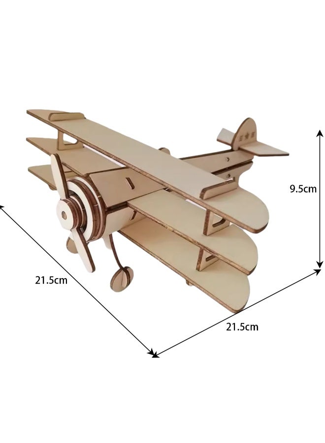 Wooden Puzzle 3D Model Building Blocks Assembly Toy For Boys (Triplane) - Image 2