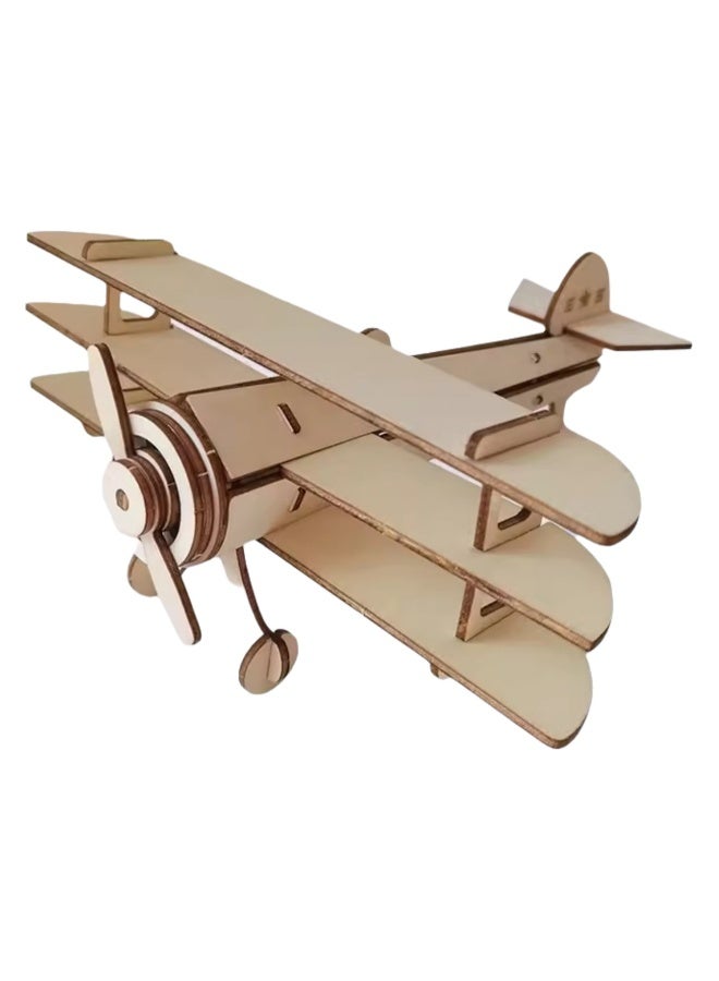 Wooden Puzzle 3D Model Building Blocks Assembly Toy For Boys (Triplane) - Image 1