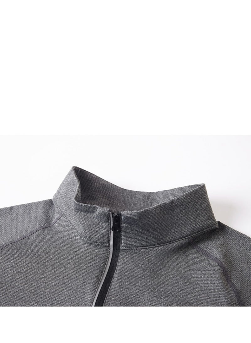 Jeep Men's Casual Long Sleeved T-shirt Sweatshirt Soft And Skin Friendly Zipper Collar Top For Men - Image 3