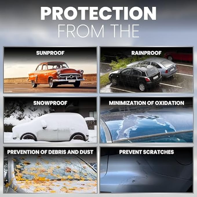 rayihni Protect Your G Wagon All Weather, Rain, UV, Wind, Snow, Tree sap, Dirt dust Elements Full Car Cover W463 W464 G Class G550 G63 G500 G350 G55 AMG Oxford + Cotton Liner (Premium Outdoor- Silver) - Image 3