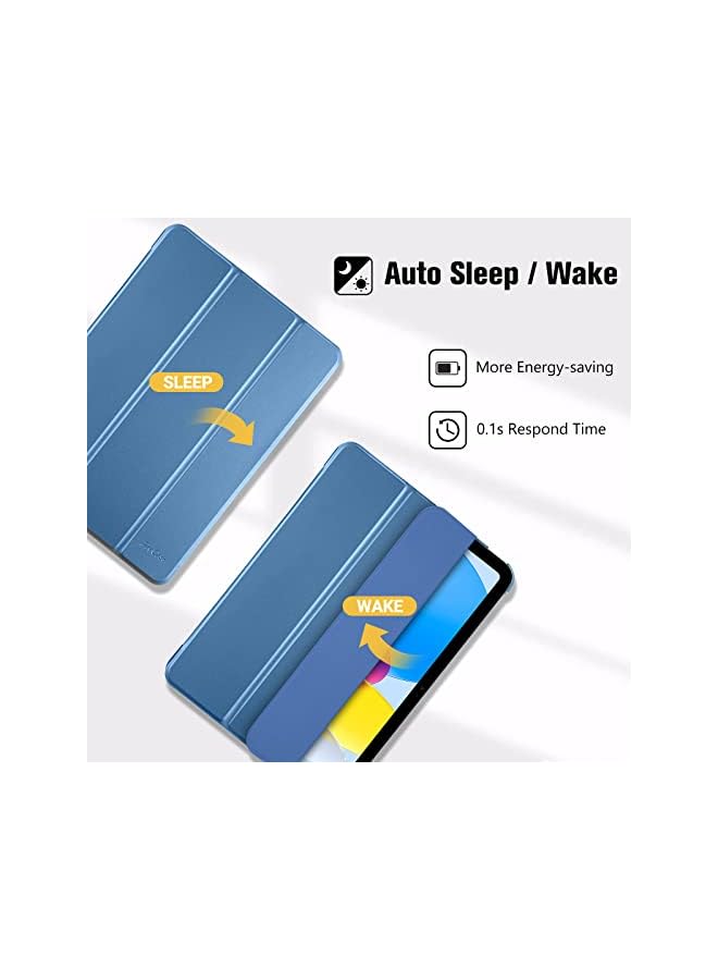 Procases for iPad 10th Generation Case 2022 iPad 10.9 Inch Case, iPad 10 Case Slim Stand Hard Shell Back Protective Smart Cover for 10.9” iPad 10th Gen 2022 Release -Blue - Image 5