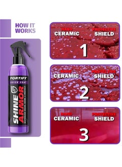 SHINE ARMOR Automotive Armor For Shine, Waterless Car Wash, Shine and Protect Your Car Like a Pro, Quick Ceramic Coat, Make Your Car Shine Like New, Car Wash & Wax 236ml (Spray Included)  - Image 2