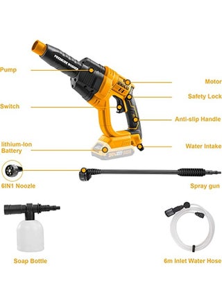 INGCO Cordless Pressure Washer 20V Lithium-Ion Power Washer 24.8Bar Pressure 2.2L/min Flow Rate 6-way Nozzle 6M Hose( Body Only) CPWLI2008 - pzsku/Z0595DFEF12F9C47AFD1BZ/45/1746531918/09b7b974-175f-4c47-9929-128b0b99d387