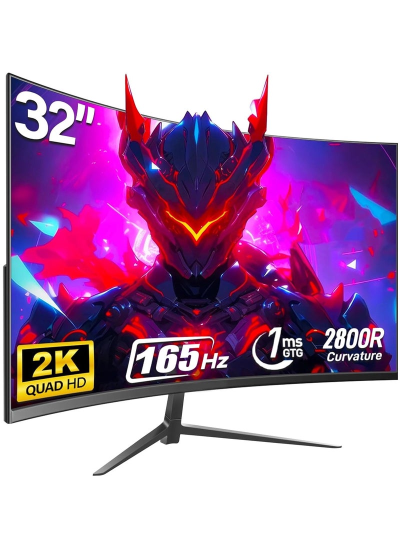 HILUKE - 32 Inch 2K Computer Monitor, IPS 1440p Monitor with Ultra-Thin Bezels, HDR10, Freesync/G-sync, HDMI/DP Ports, Tilt Adjustable, Eyecare, Ideal for Business, Office, and Casual Gaming - Image 1