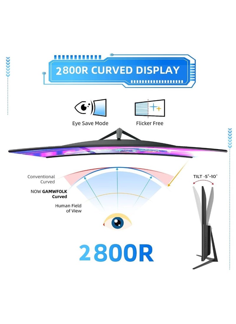 HILUKE - 32 Inch 2K Computer Monitor, IPS 1440p Monitor with Ultra-Thin Bezels, HDR10, Freesync/G-sync, HDMI/DP Ports, Tilt Adjustable, Eyecare, Ideal for Business, Office, and Casual Gaming - Image 1