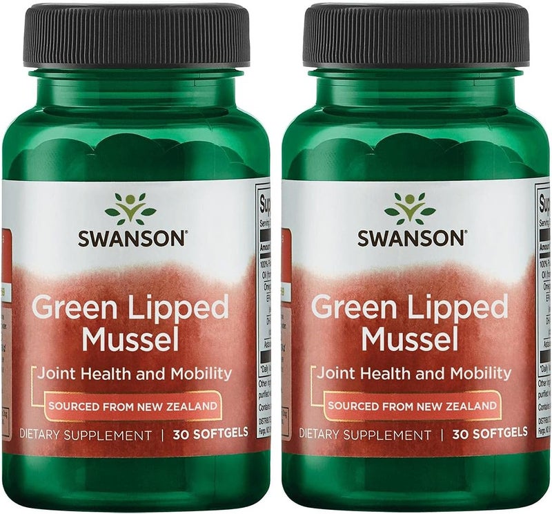 Swanson New Zealand Green Lipped Mussel Oil 30 Sgels (2 Pack)