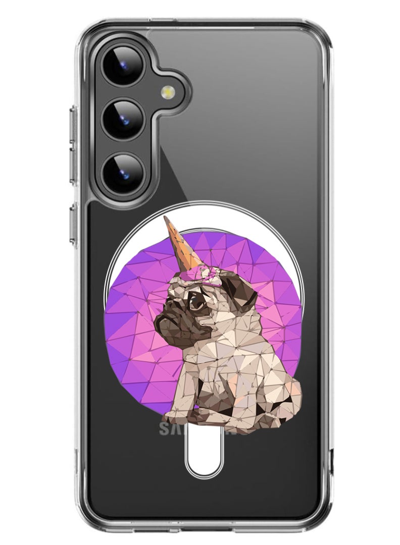 Theodor Magnetic Case for Samsung Galaxy S24 6.2-inch Compatible with MagSafe Wireless Charging, Shockproof Phone Bumper Cover Puggy - Image 1