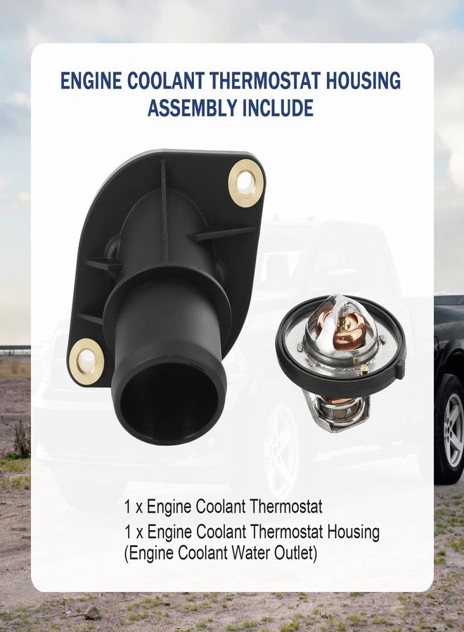 LDMINDA 902-312 53020887AD Engine Coolant Thermostat Housing Assembly Compatible with Chrysler Aspen 07-09, For Dodge Dakota Durango Nitro Ram 1500 Ram 2500 Dakota For Jeep Commander Grand Cherokee Liberty - Image 5
