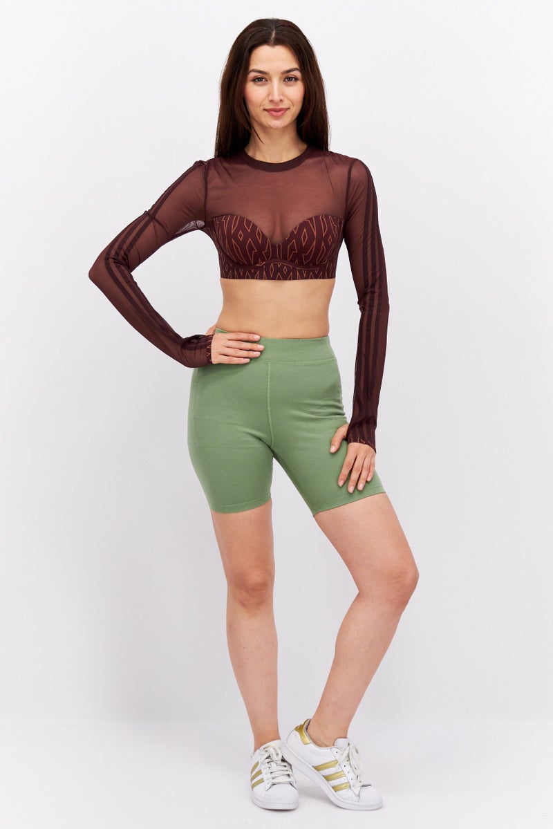 Adidas Adidas x Ivy Park Women Sportswear Fit Training Top, Brown - Image 3