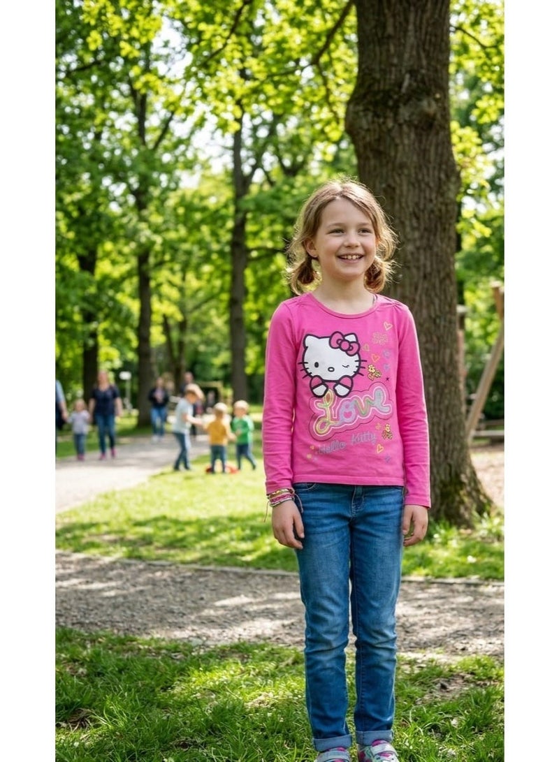 Hello kitty T-shirt long-sleeve 
100 % cotton by kids tv - Image 2