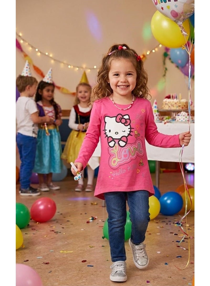 Hello kitty T-shirt long-sleeve 
100 % cotton by kids tv - Image 3