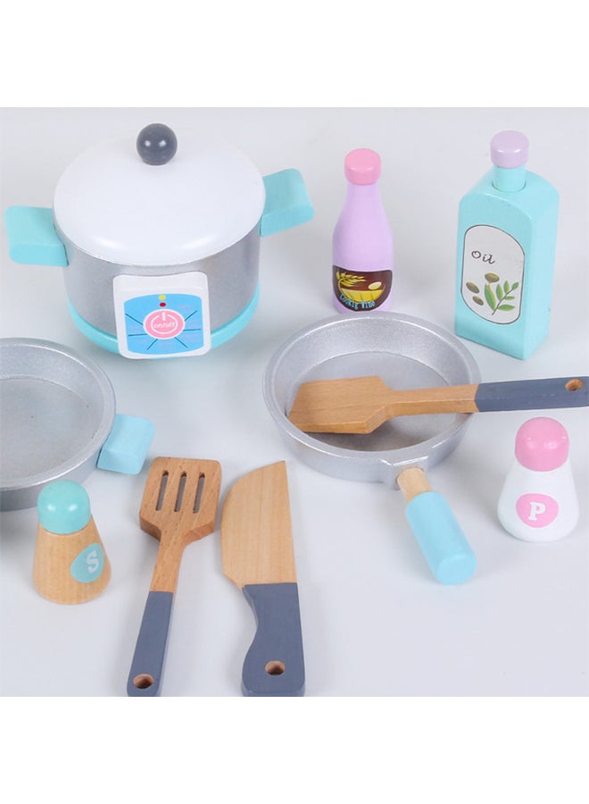 طقم ألعاب مطبخ خشبي بتصميم فريد وغني ومزين بتفاصيل أصلية 79.5x79x35.5سم - Image 4