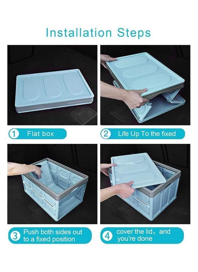 Large Multifunctional Thickened Foldable Storage Box Blue
