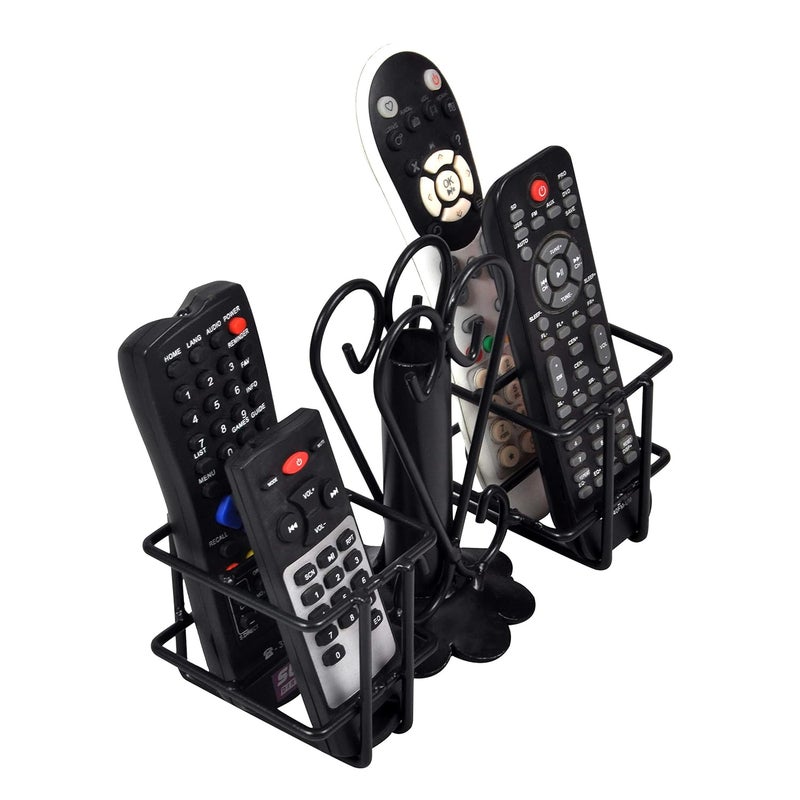 D&V ENGINEERING - Creative in innovation DV Engineering Metal Remote Control Holder Remote StandOrganizer for TV AC DVD DTH Remotes Stylish vase design holds up to 4 remotes Perfect for living room or office use  - Image 3