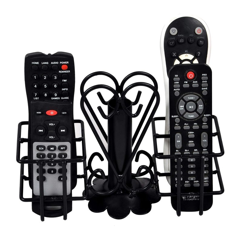 D&V ENGINEERING - Creative in innovation DV Engineering Metal Remote Control Holder Remote StandOrganizer for TV AC DVD DTH Remotes Stylish vase design holds up to 4 remotes Perfect for living room or office use  - Image 4