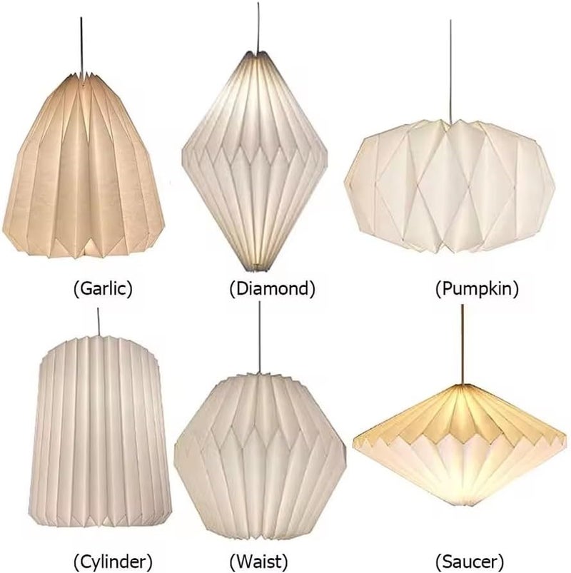 EFFNILIM Origami Ceiling Lampshade Nordic Style Chandelier Lamp Shade Creative Decorative Light Cover Home Art Decoration (Diamond) - Image 3
