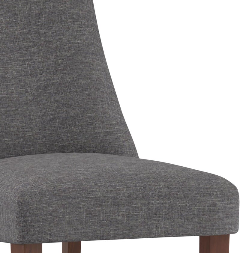 Simpli Home SIMPLIHOME Walden Dining Chairs  Upholstered Solid Hardwood Frame and LinenStyle Fabric Kitchen Chair Set in Slate Grey Modern Dining Room Seating with Curved Back and Padded Seat Set of 2 - Image 5