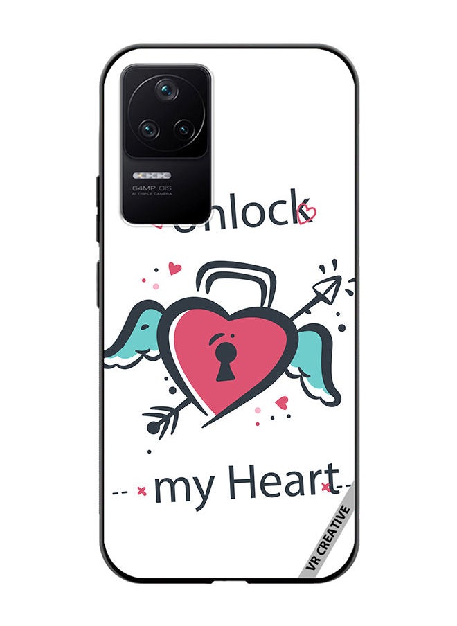 VR CREATIVE Protective Case Cover For Xioami Poco F4 GT Unlock My Heart Design Multicolour  - Image 1