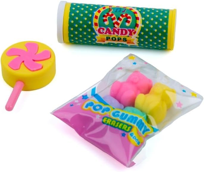 Daiso Pop Sweets Erasers Set - Multicolor Candy-Shaped Erasers - Image 2