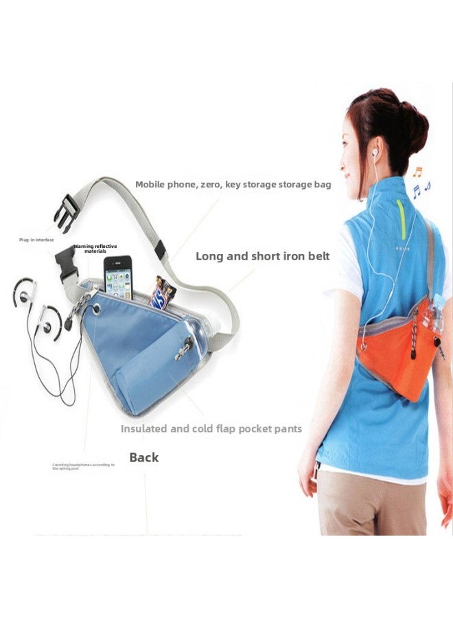 Outdoor Sports Mountain Riding Waist Bag Backpack Crossbody Kettle Bag Running Storage Bag Triangle Waist Bag Chest Bag-Color:Blue-Capacity:5L - Image 4