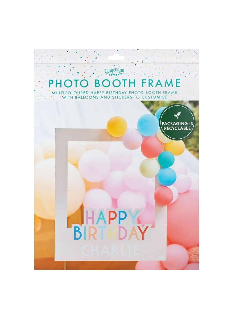 Ginger Ray Happy Birthday Photo Frame Pink Cardboard 72cm - Image 4