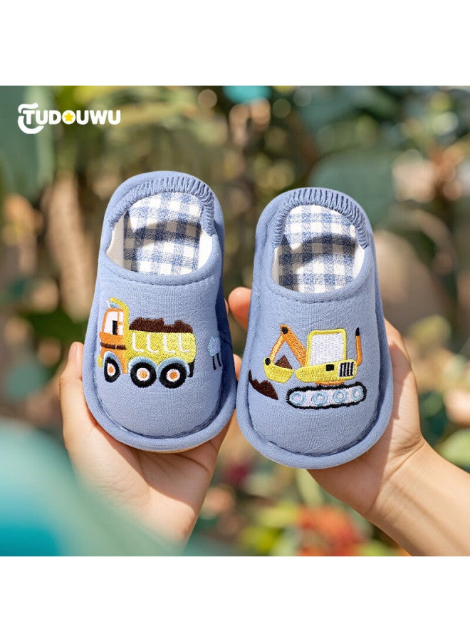 Tudouwu Children's Slippers, Baby Cloth Slippers, Non-slip For Boys And Girls, Infant Home Cotton Slippers, Car Size 150 - Image 5
