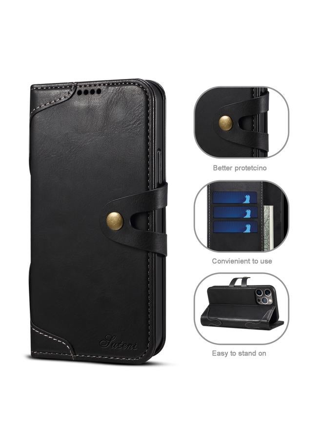 Zaboon Case For iPhone 13 Pro Max Calf Texture Buckle Horizontal Flip Leather Case with Holder & Card Slots & Wallet - Image 2