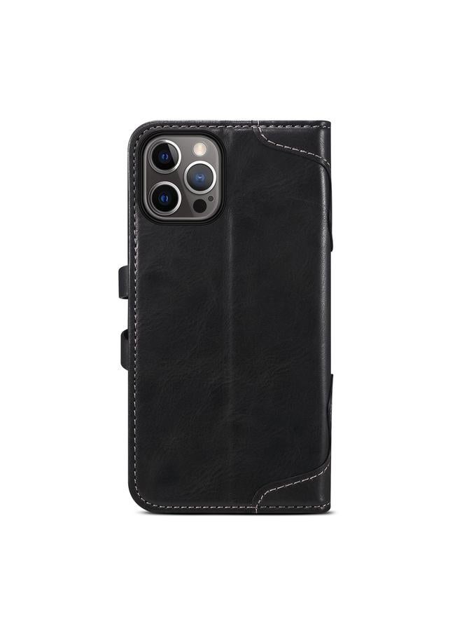 Zaboon Case For iPhone 13 Pro Max Calf Texture Buckle Horizontal Flip Leather Case with Holder & Card Slots & Wallet - Image 3