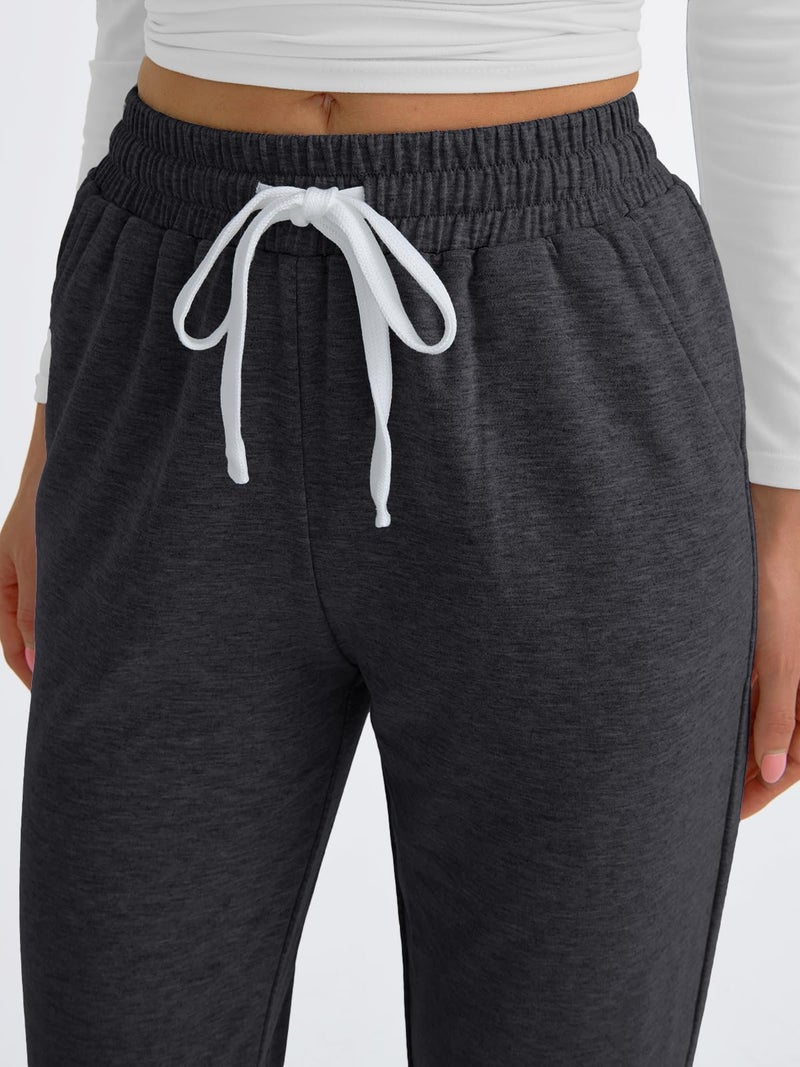 AUTOMET Sweatpants Women with Pockets Lounge Pajama Pants Work Joggers Fall Clothes Winter Business Casual Outfits 2025 BlackGrey M - Image 5