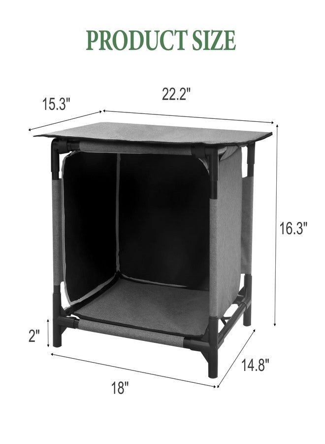 Deblue Waterproof Cat House for Outdoor Cat Feeding Station Weatherproof Outdoor Kitty Dining Room Cat Shelter for Stray, Feral Cats and Community Cats（No Bowl） - Image 4