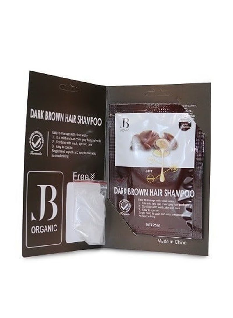 جي بي اورجانيك شامبو صبغ بني غامق باكت 25 مل