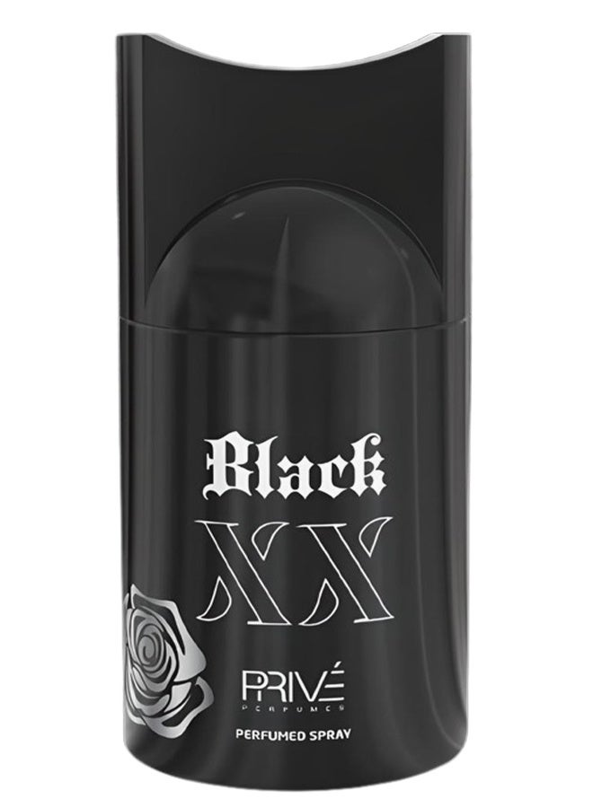 PRIVE 12 Pieces Black XX Perfumed Deodorant Spray 250ml - Image 2