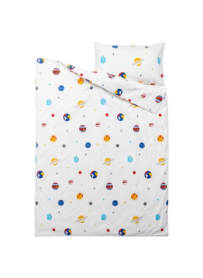 erorex Duvet cover and pillowcase, space/multicolour, 150x200/50x80 cm - Image 2