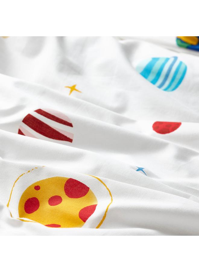 erorex Duvet cover and pillowcase, space/multicolour, 150x200/50x80 cm - Image 5