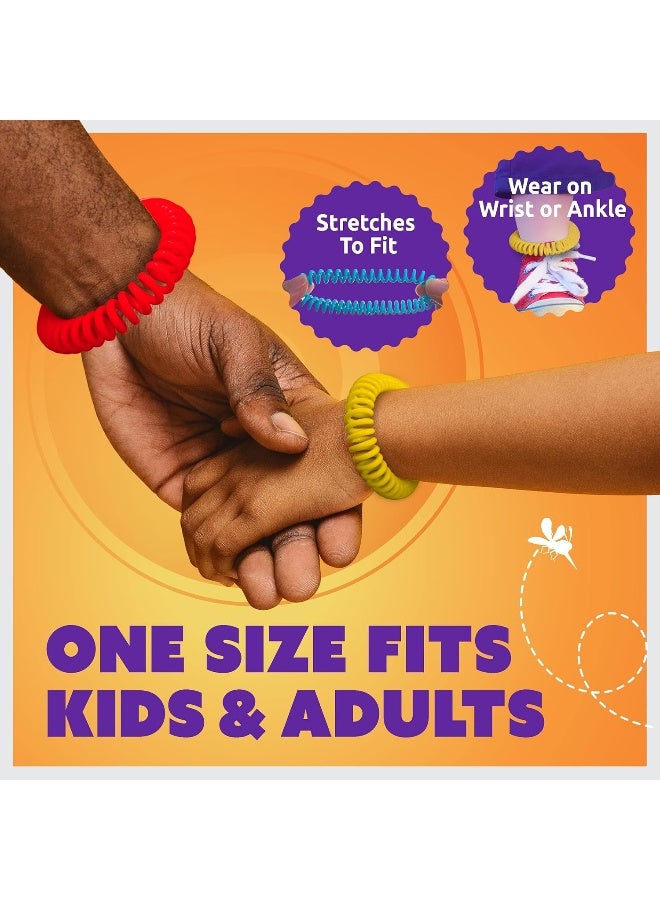 SUPERBAND Superband Mosquito Repellent Bracelets For Adults & Kids Pack Of 50 Long LastingNatural Bug And Insect Repellent Bracelet WaterproofIndividually WrappedDeet-Free Bands Neon  - Image 4