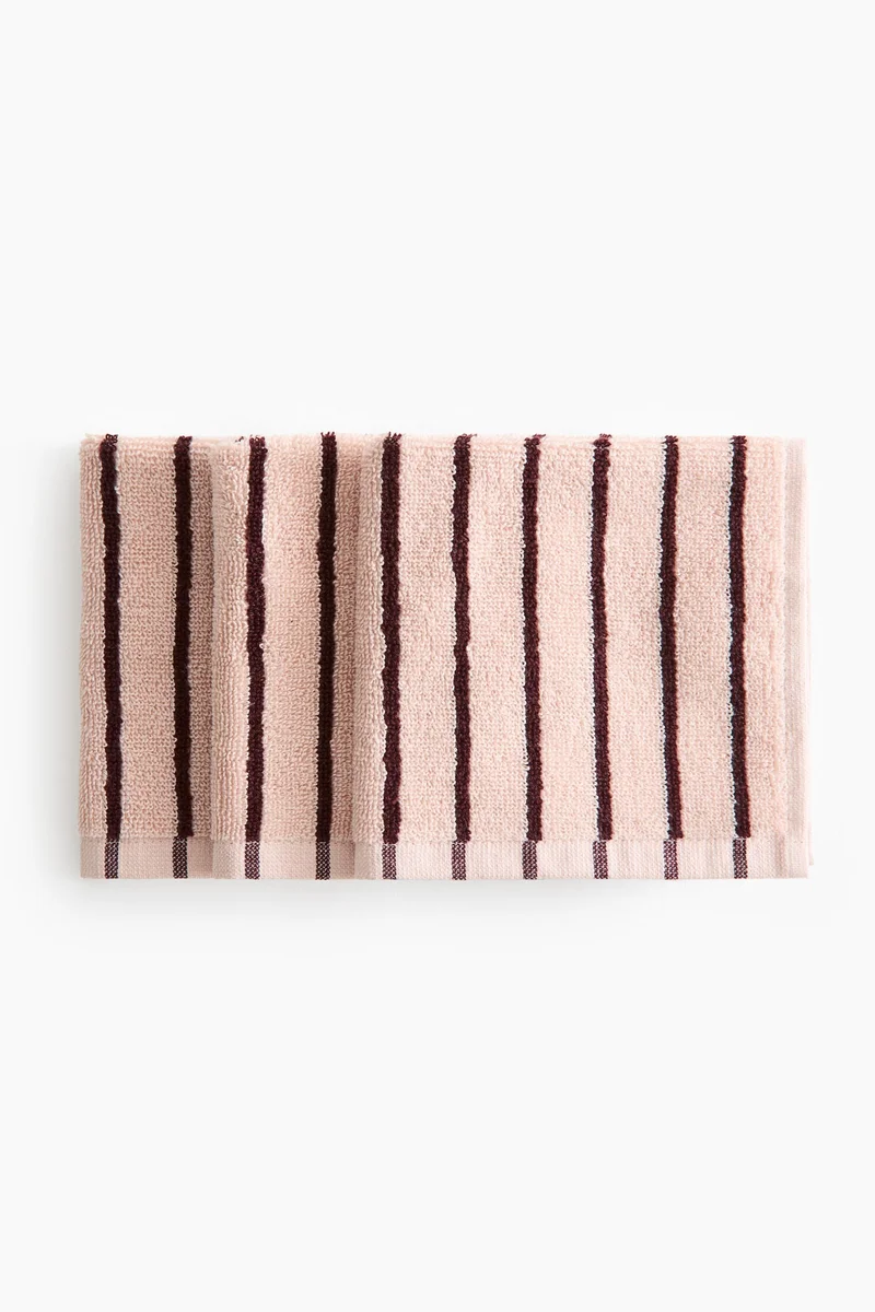 H&M 3-pack cotton terry flannels