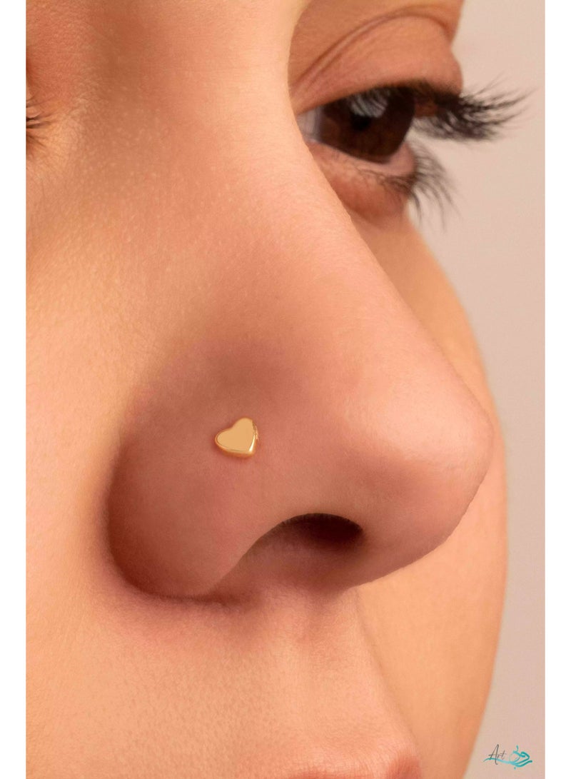 Ruby Art Gold 18 K Real Gold Nose Piercing for women - 0.25 Gram - Image 2