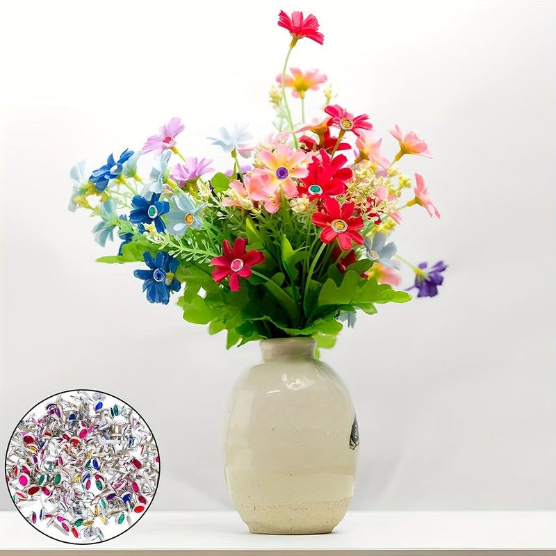 30 50 Pcs Round Color Paper Fasteners 0 59 x 0 47 Inch for Scrapbooking Art Craft Decoration - Image 4