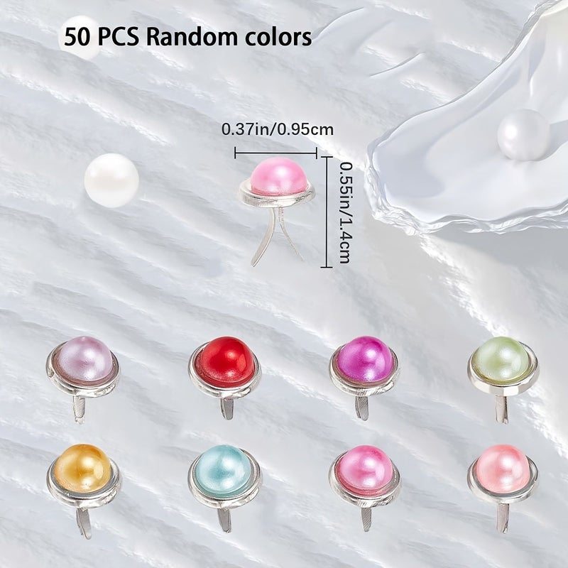 30 50 Pcs Round Color Paper Fasteners 0 59 x 0 47 Inch for Scrapbooking Art Craft Decoration - Image 3