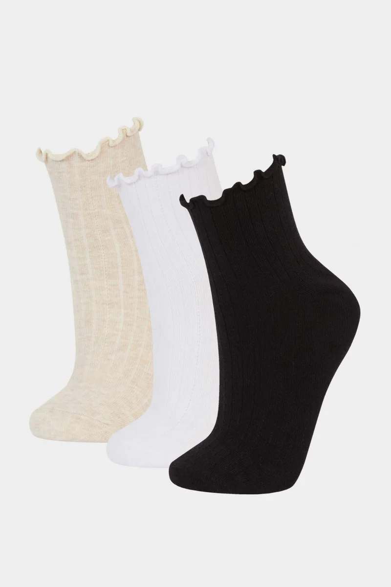 Woman 3 Piece Cotton Ankle Socks