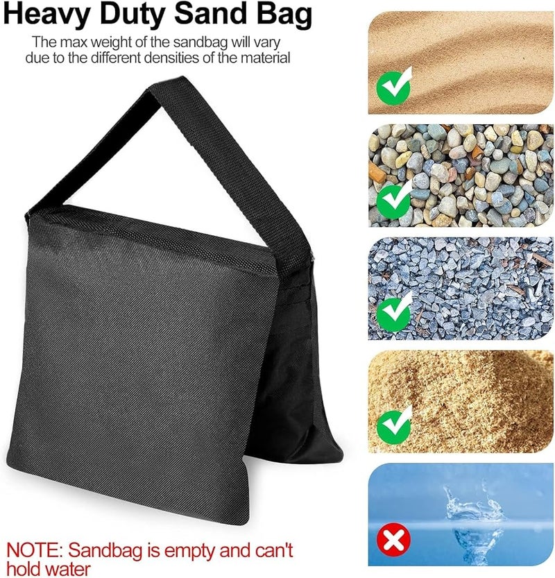 EMART 10 Pack Sand Bags,Heavy Duty Saddlebags Weight Sandbags-Black - Image 5