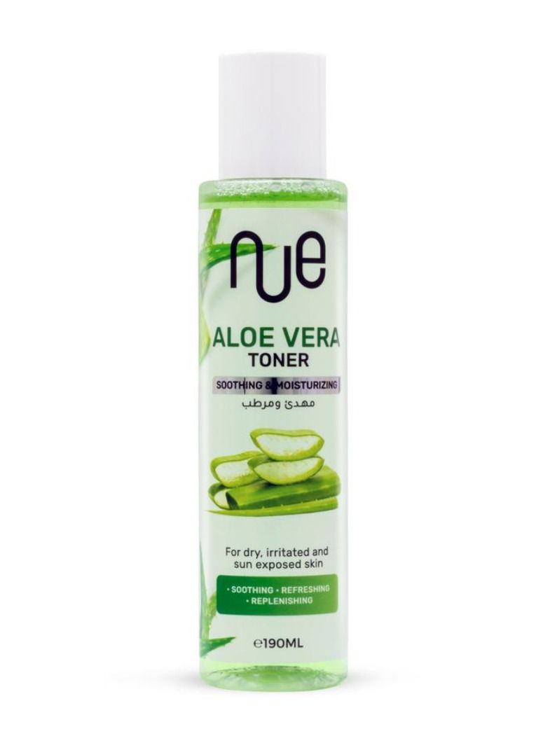 Nue Nue Aloe Vera Soothing Moisturizing Face Pack Set Skin Care Bundle - Micellar Cleansing Water 190ml, Toner 190ml, Face Cream 150ml  - Image 4