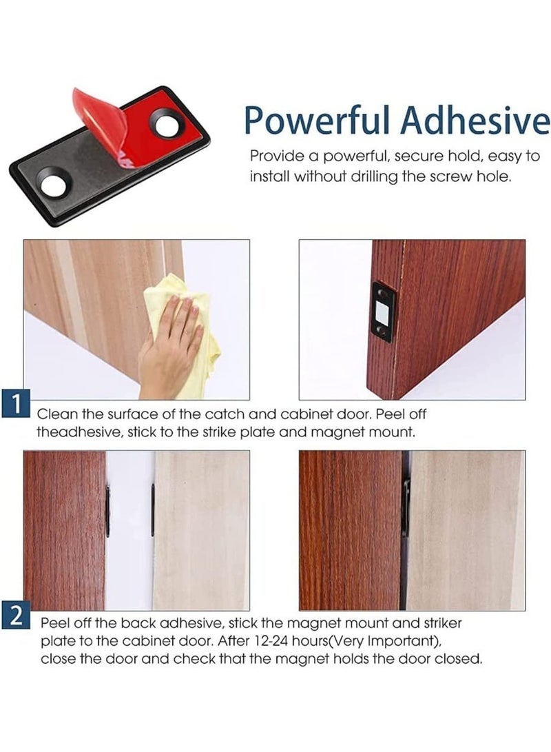 5 جهاز كمبيوتر شخصي من الفولاذ المقاوم للصدأ مجلس الوزراء الأقفال المغناطيسية، مجلس الوزراء المقبضات المغناطيسية، أقفال مجلس الوزراء المغناطيسية، الالتصاق الجيد، سهلة الاستخدام، لأبواب مجلس الوزراء، الدرجات، الأغطية، خزانات الملابس المنزلقة - Image 4