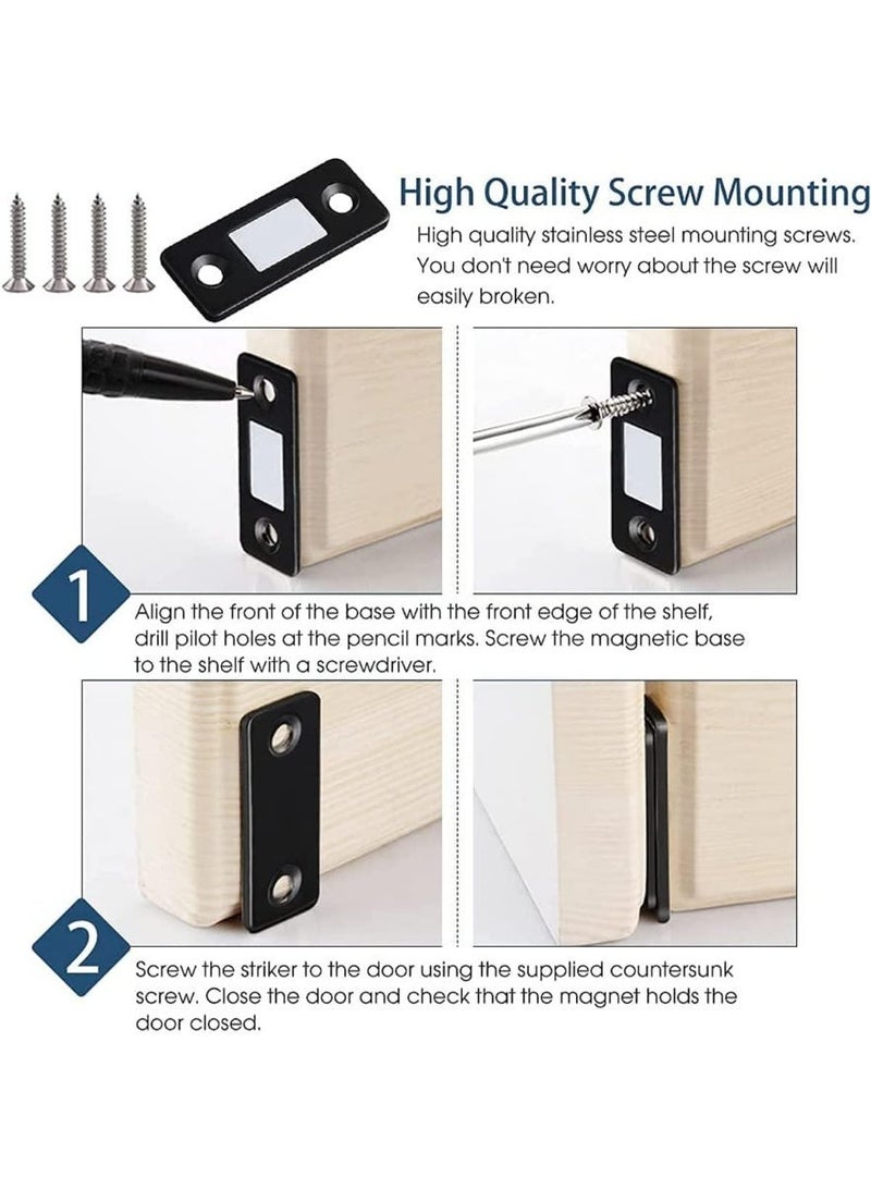 5 جهاز كمبيوتر شخصي من الفولاذ المقاوم للصدأ مجلس الوزراء الأقفال المغناطيسية، مجلس الوزراء المقبضات المغناطيسية، أقفال مجلس الوزراء المغناطيسية، الالتصاق الجيد، سهلة الاستخدام، لأبواب مجلس الوزراء، الدرجات، الأغطية، خزانات الملابس المنزلقة - Image 5