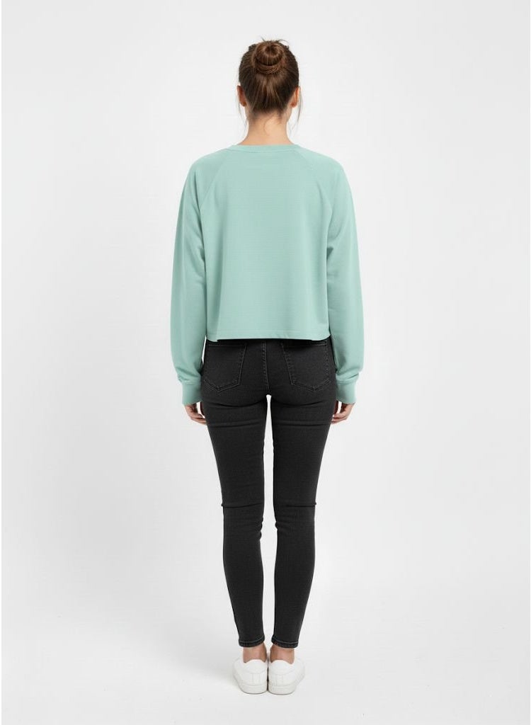 U.S Apparel Women’s Mint Green “New York City” Graphic Sweatshirt – Casual Cotton Blend Pullover - Image 2